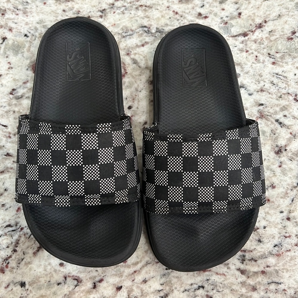Vans off the wall checker slides - preschool size